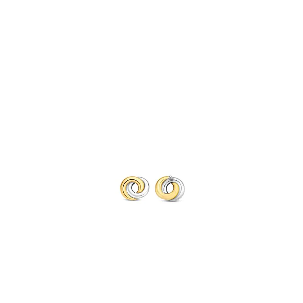 Ti Sento Two-Tone Infnity Stud Earrings - Image 4