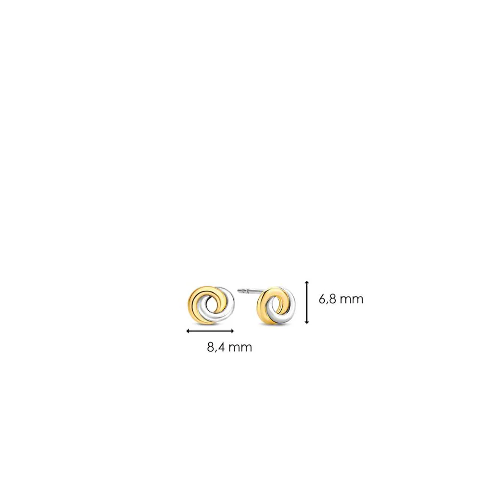Ti Sento Two-Tone Infnity Stud Earrings - Image 5