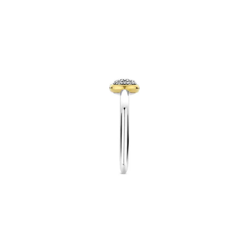 Ti Sento Two Tones Square Zirconia Ring - Image 3