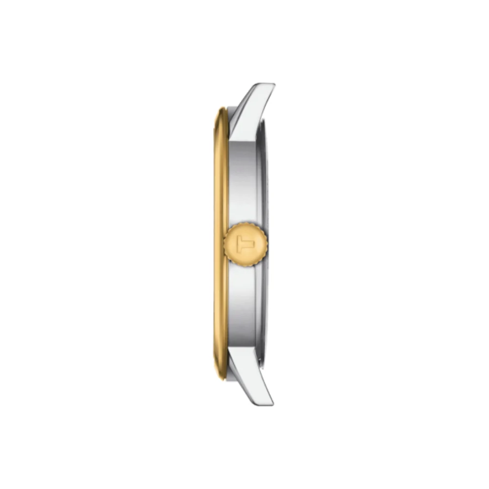 Tissot Classic Stainless Steel & Yellow PVD 42mm Silver Dial Watch - Image 2