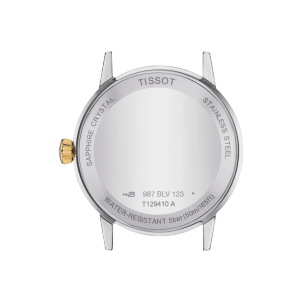 Tissot Classic Stainless Steel & Yellow PVD 42mm Silver Dial Watch - Image 3