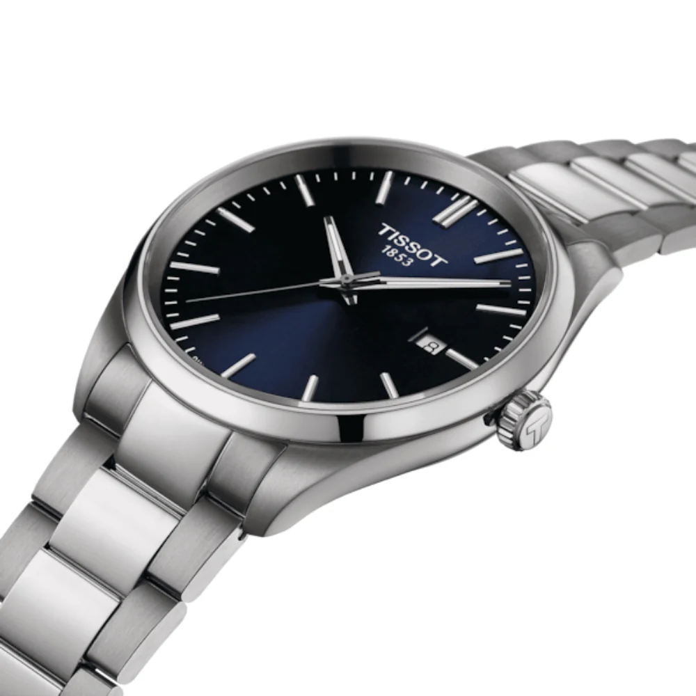 Tissot PR100 Stainless Steel 40mm Blue Dial Watch - Image 2