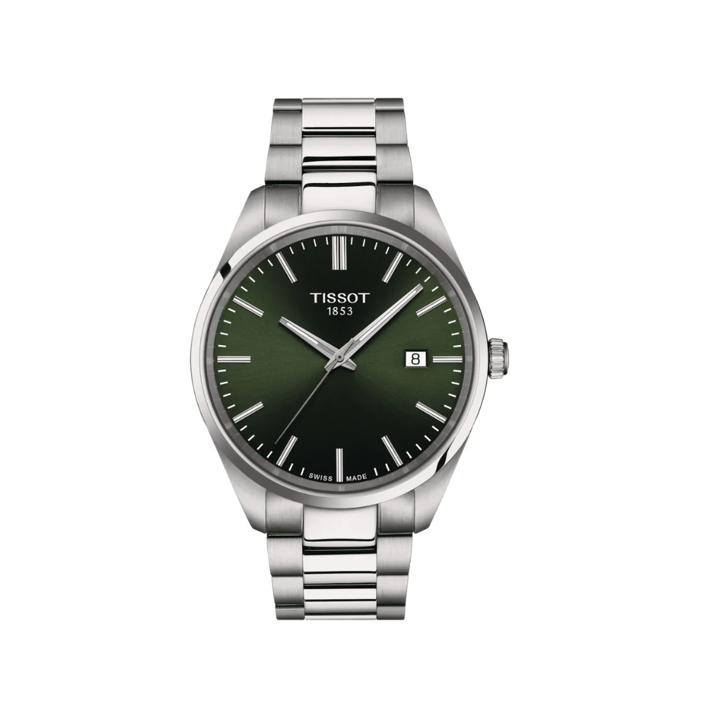 Tissot PR100 Stainless Steel 40mm Green Dial Watch