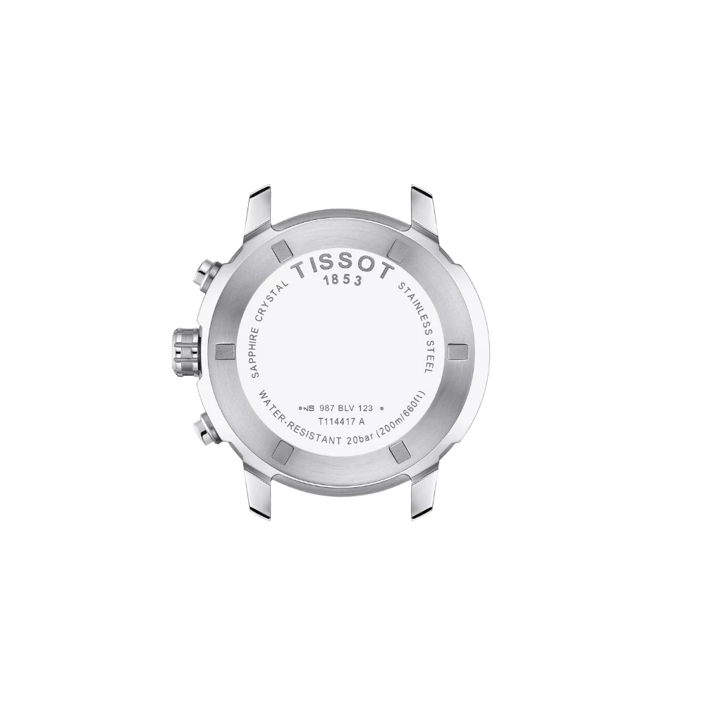 Tissot PRC 200 Chronograph Black Dial Rubber Strap Watch - Image 2