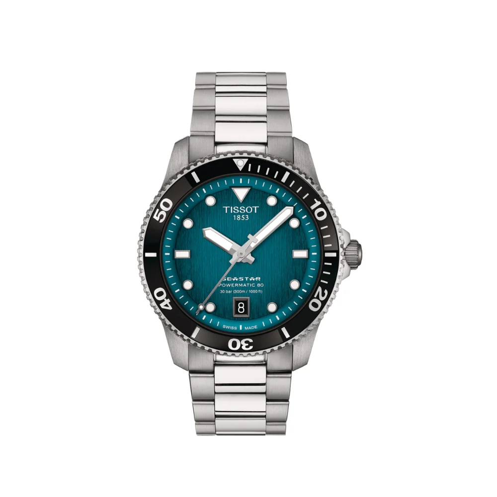 Tissot Seastar 1000 Powermatic 80 40mm Turquoise Dial Watch