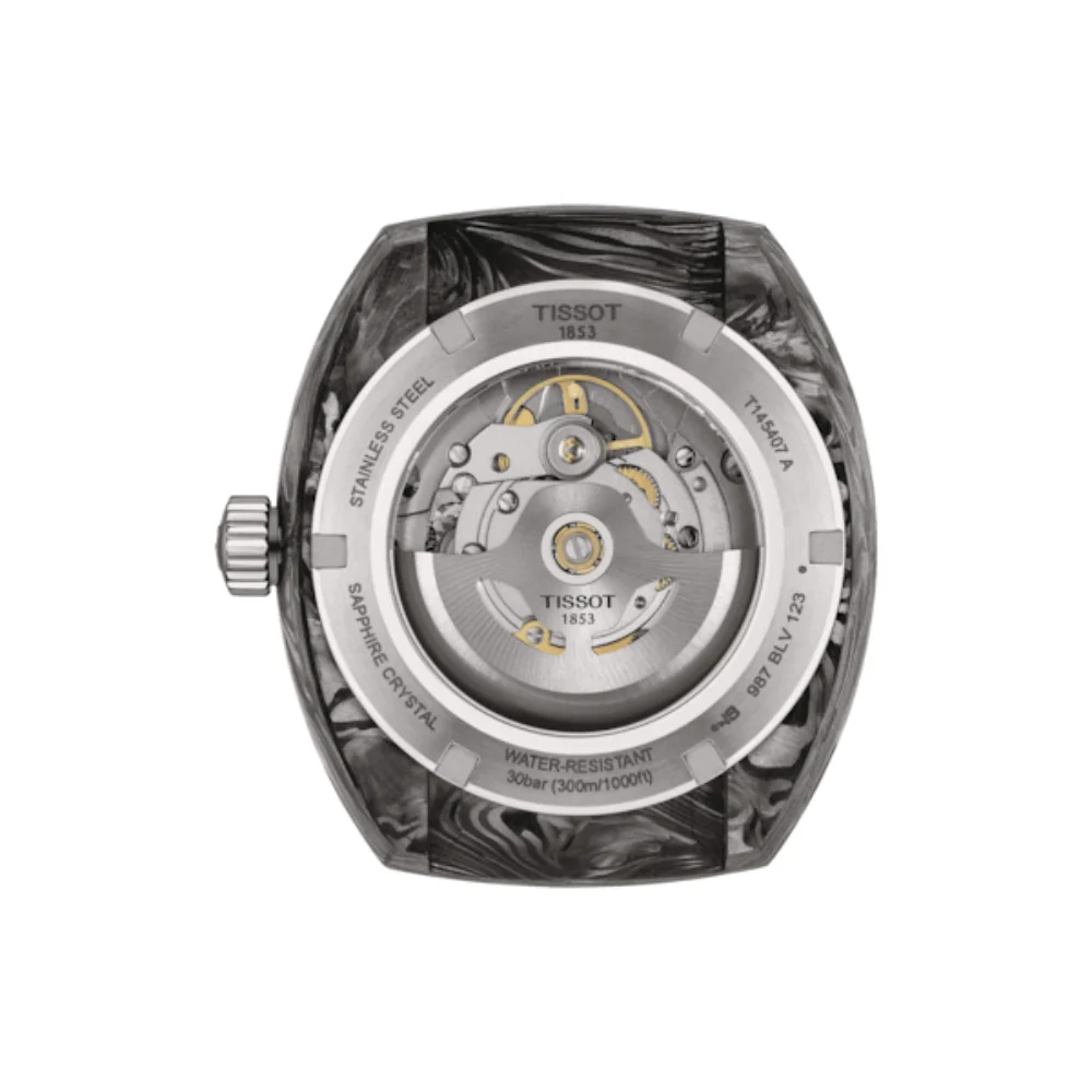 Tissot Sideral S Stainless Steel Yellow 41mm Black Dial Watch - Image 4