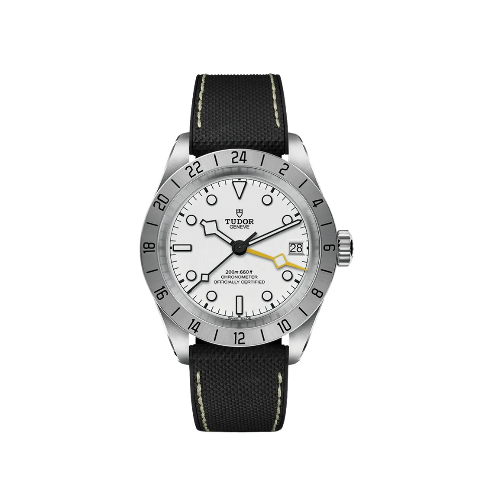 TUDOR Black Bay Pro White Dial Black Hybrid Strap
