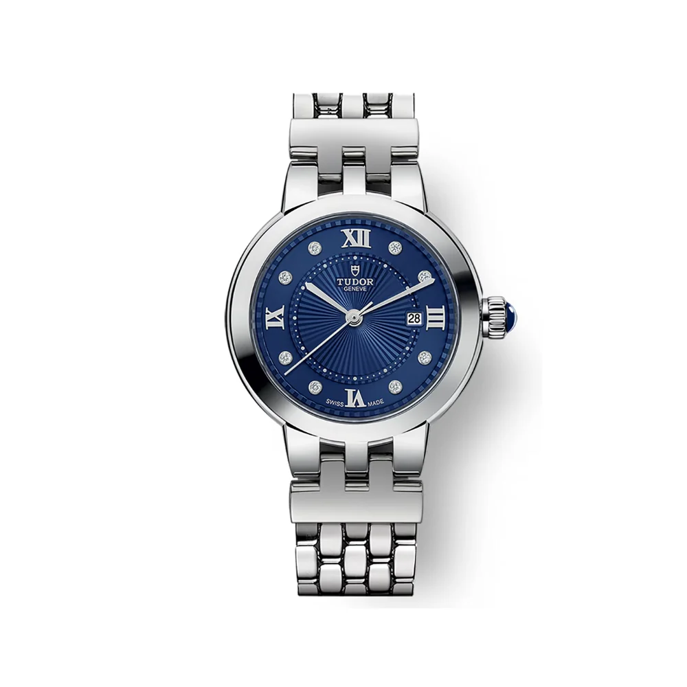 TUDOR Clair De Rose 30mm Blue Diamond Dial Watch
