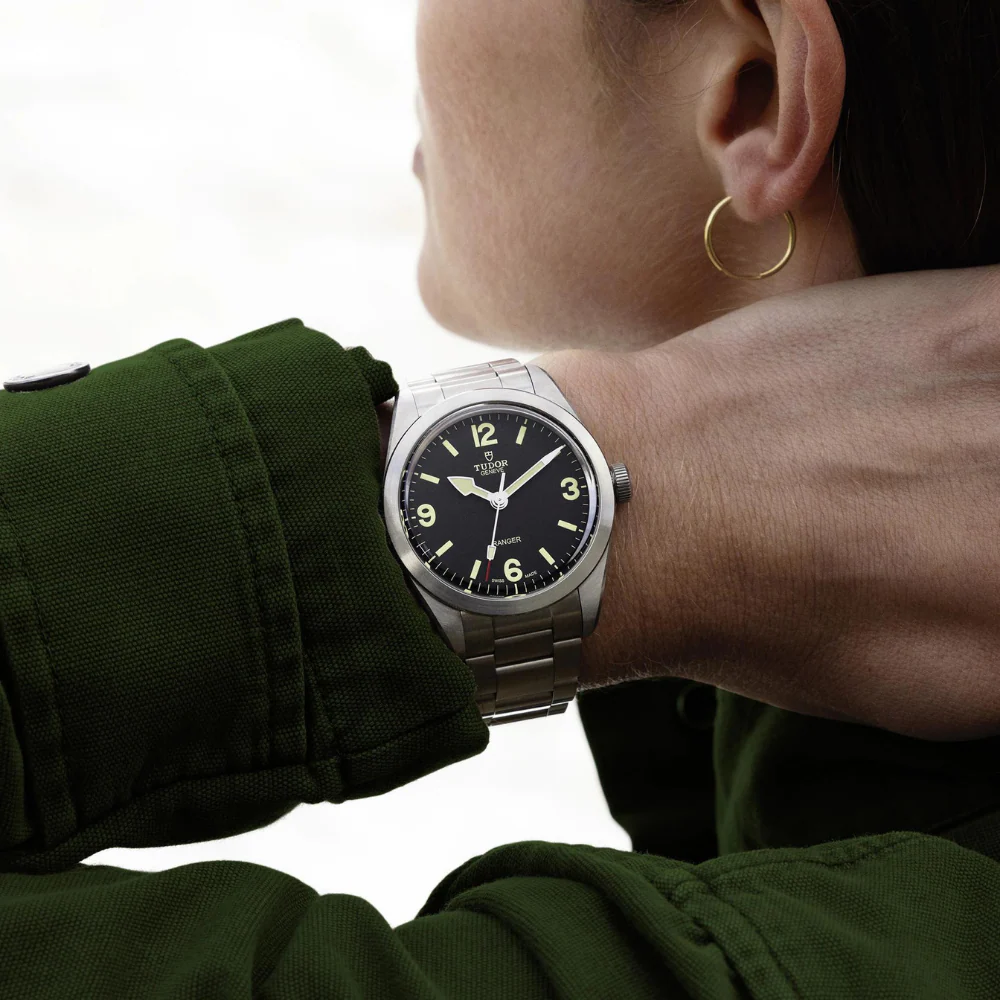 TUDOR Ranger Black Dial Bracelet 39mm Watch - Image 3