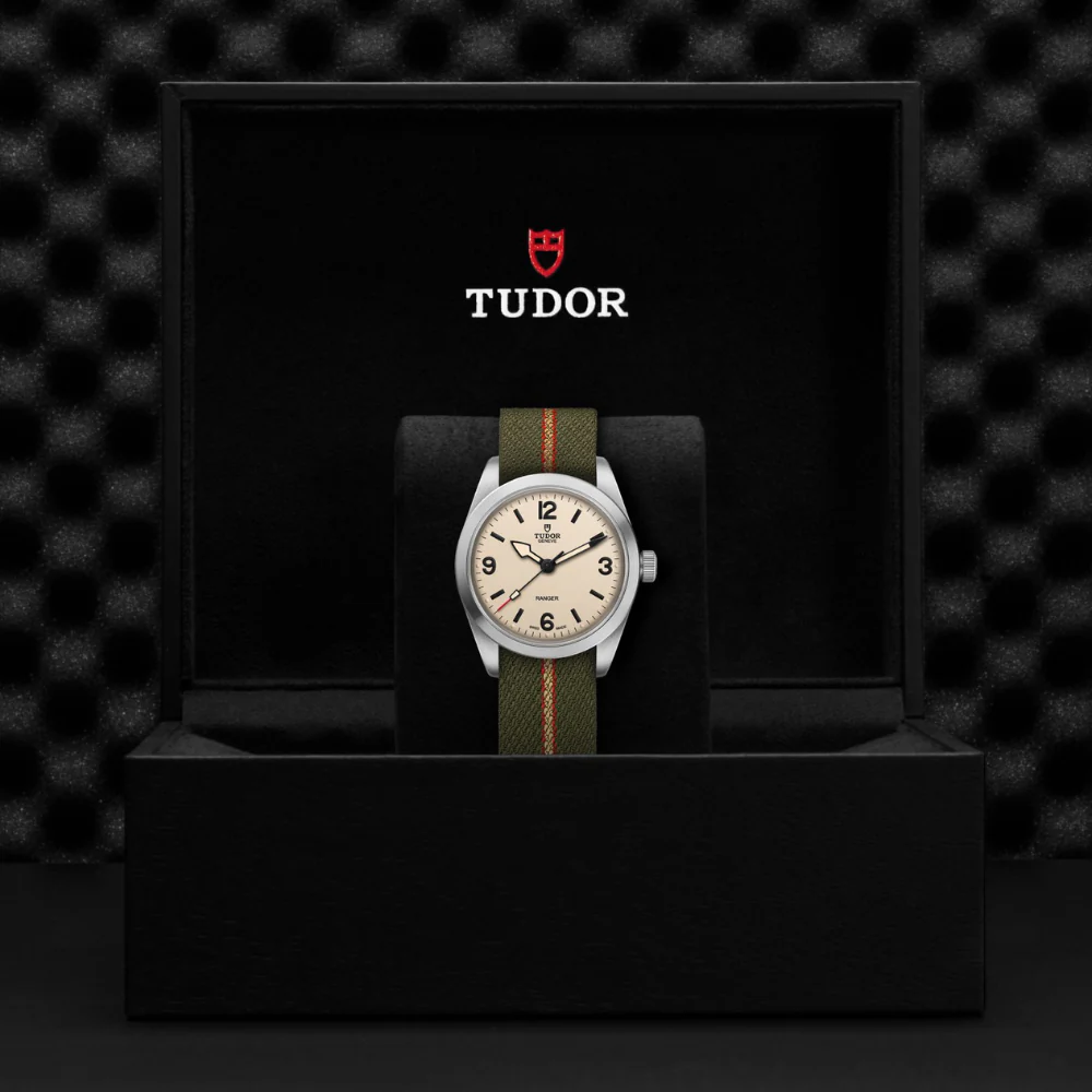 TUDOR Ranger Fabric Strap Beige 36mm Dial Watch - Image 4