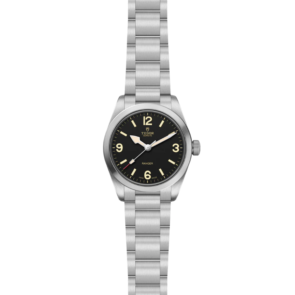 TUDOR Ranger Steel Bracelet Black 36mm Dial Watch - Image 3