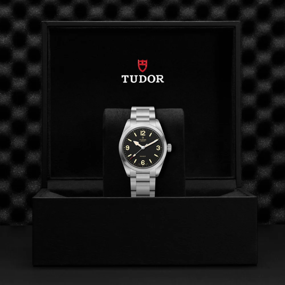 TUDOR Ranger Steel Bracelet Black 36mm Dial Watch - Image 4