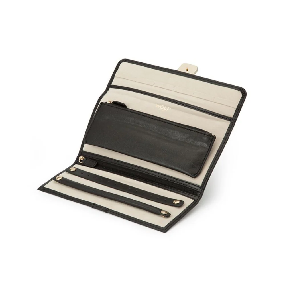 WOLF Palermo Travel Jewellery Box Black Colour - Image 3